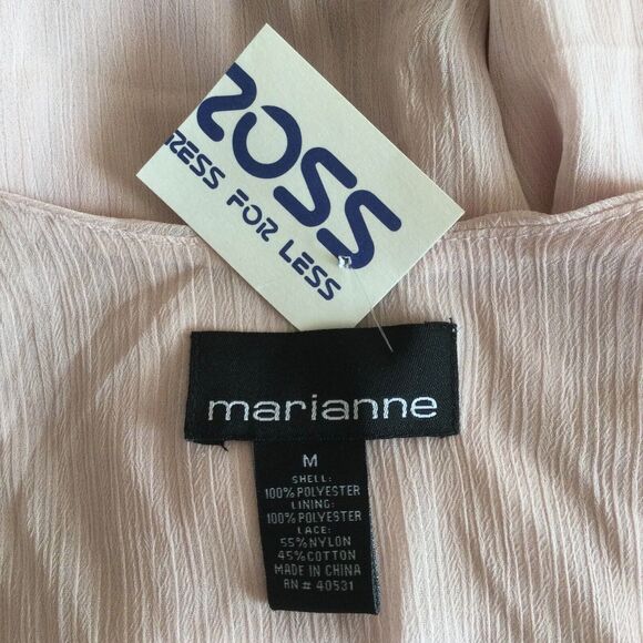 Marianne Womens Juniors Summer Flounce Sleeveless Dress Size M Dusty Pink New - Picture 4 of 4